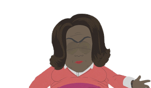 Surprised Oprah Winfrey Sticker - Surprised Oprah Winfrey South Park Stickers
