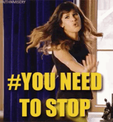 Stop GIF - Glee Rachel Berry Lea Michelle GIFs