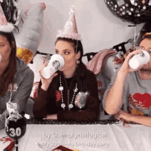 My30th Holo Birthday Party Drinking Coffee GIF