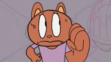 a cartoon drawing of a cat giving a thumbs up sign