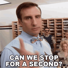 Can We Stop For A Second Reading Ron GIF - Can We Stop For A Second Reading Ron Reno911 GIFs