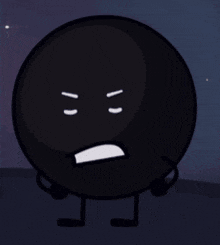 a black cartoon character with a surprised face