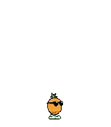 a cartoon of a pumpkin with a mohawk on top of it .