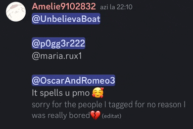 a screenshot of a text conversation between amelie9102832 and oscarandromeo3