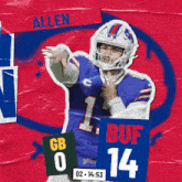 a poster of a football player with the number 14 on his jersey