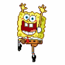 spongebob giddy excited happy