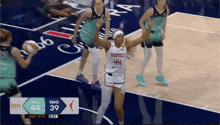a basketball game between mystics and nyl