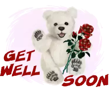 Get Well Soon Message Teddy Bear Sticker - Get Well Soon Message Teddy Bear Teddy Bear Waving Stickers