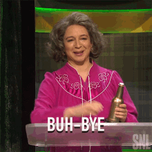 Buh Bye Sally Oflappy GIF - Buh Bye Sally Oflappy Saturday Night Live GIFs
