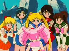 a group of anime characters including sailor moon