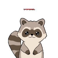 a cartoon of a raccoon with the words oh goodness below it