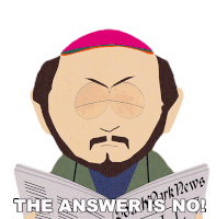 The Answer Is No Gerald Broflovski Sticker - The Answer Is No Gerald Broflovski South Park Stickers