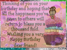 Happy Birthday Friend GIF - Happy Birthday Friend Thinking Of You GIFs