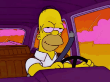 Homer Simpson Stoned GIF - Homer Simpson Stoned Driving GIFs