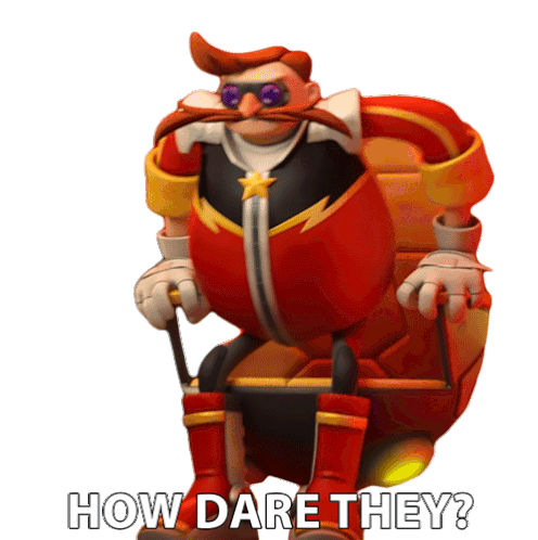 How Dare They Dr Eggman Sticker - How Dare They Dr Eggman Sonic Prime Stickers