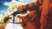 kisaragi alice anime anime girl gun shoot shooting gun