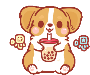 Boba Dog Sticker - Boba Dog Cute Stickers