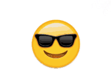 sunburn face emoji cool shades