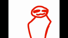 a red drawing of a hand with the letter x on it