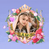 a picture of a woman with a crown on her head and the words " samo assalamu alaykum "