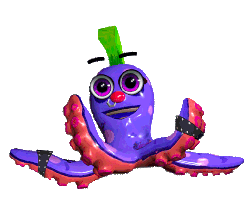 Rocktopus Purple Octopus Sticker - Rocktopus Purple Octopus Waving Stickers