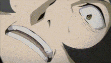 a close up of a person 's face with a surprised look on his face