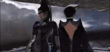 a man and a woman are standing next to each other