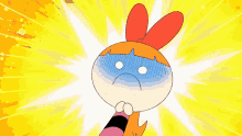 a cartoon girl with a surprised expression on her face