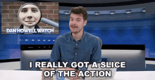 I Really Got A Slice Of The Action Benedict Townsend GIF - I Really Got A Slice Of The Action Benedict Townsend Youtuber News GIFs