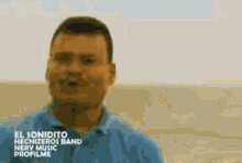 a blurred image of a man with the words el sonidito hechizeros band nery music profilme