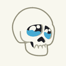 skull crying