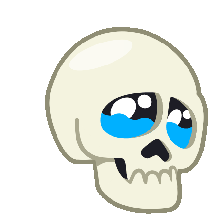Crying Skull Skull Boi Sticker - Crying Skull Skull Boi Stickers