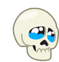 Crying Skull Skull Boi Sticker - Crying Skull Skull Boi Stickers