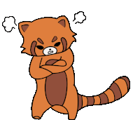 Angry Red Panda Angry Sticker