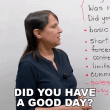 Did You Have A Good Day Rebecca GIF - Did You Have A Good Day Rebecca Engvid GIFs