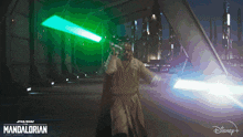Deflecting Lasers Kelleran Beq GIF - Deflecting Lasers Kelleran Beq Star Wars The Mandalorian GIFs