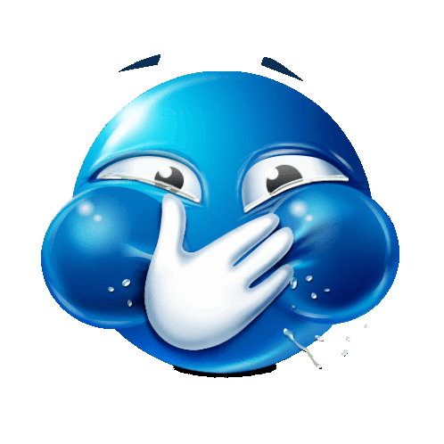 Blue Emoji Sticker - Blue Emoji Stickers