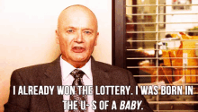 Born In The Us Of A GIF - The Office Creed Bratton I Already Won The Lottery GIFs