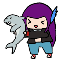 Pijen Shaking Shark Kaneko Hato Sticker - Pijen Shaking Shark Kaneko Hato Stickers