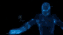 a blue background with the letters da rio in yellow