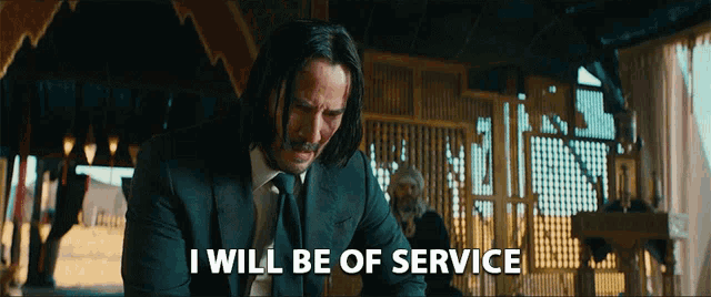 I Will Be Of Service Keanu Reeves GIF - I Will Be Of Service Keanu 