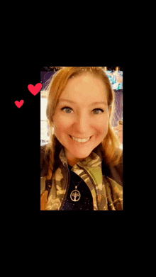 a picture of a woman with the words odin family behind her