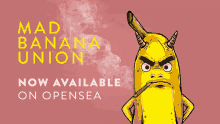 mad banana union mbu mad banana smoking banana open sea nft