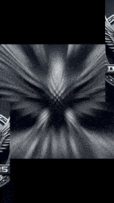 a black and white image with the letters d on the bottom right