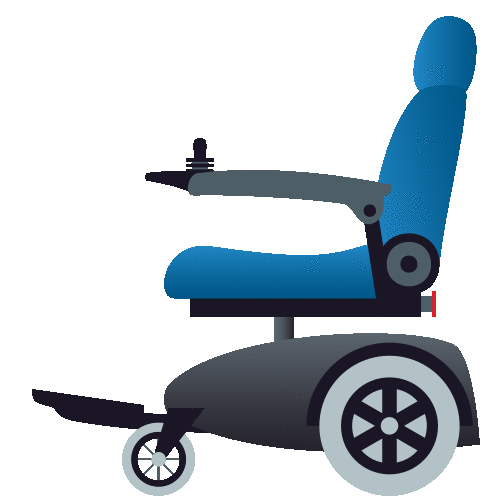 Motorized Wheelchair Travel Sticker - Motorized Wheelchair Travel Joypixels Stickers