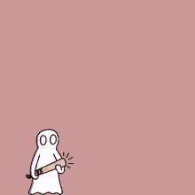 Tapping Ghost GIF - Tapping Ghost Pink GIFs
