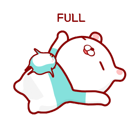 Fulfilled Full Sticker - Fulfilled Full Contentment Stickers