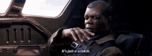 Captain Marvel Nick Fury GIF - Captain Marvel Nick Fury Its Just A Scratch GIFs