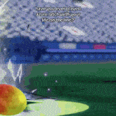 a cartoon of a soccer game with the caption have you ever played azure latch with your life on the line
