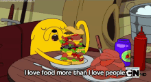 You Said It GIF - Burger I Love Food More Than I Love People Adventure Time GIFs